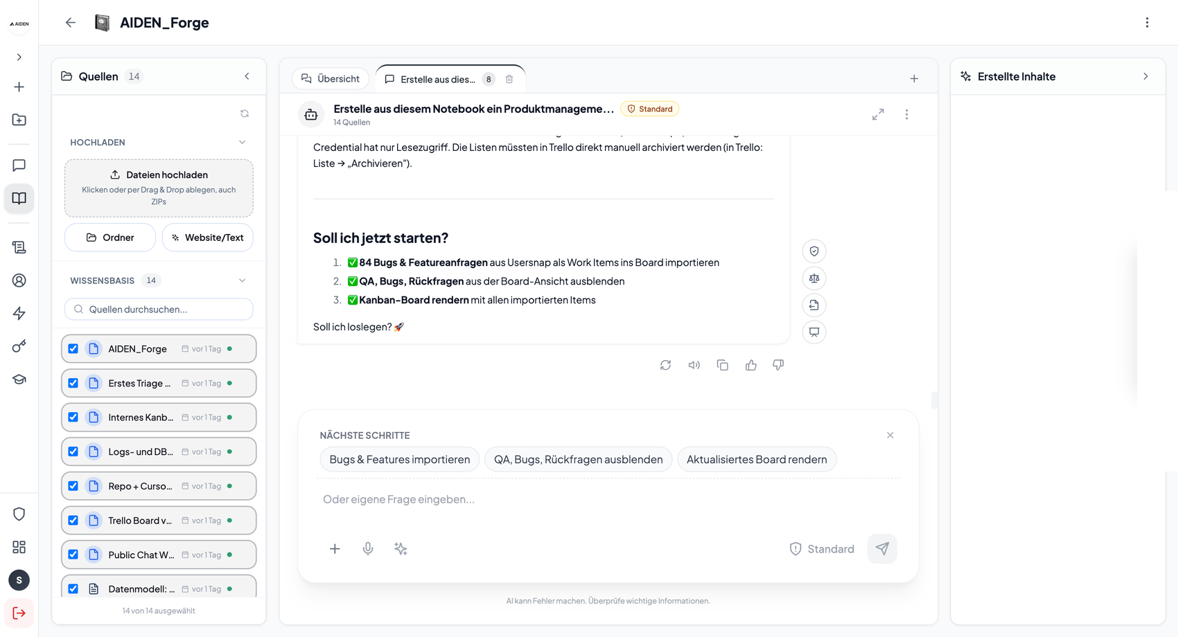 AIDEN Forge — Product-Ops-Notebook: Board-Sync & Status-Report
